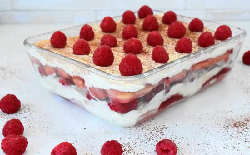 Tiramisu aux framboises/fraises