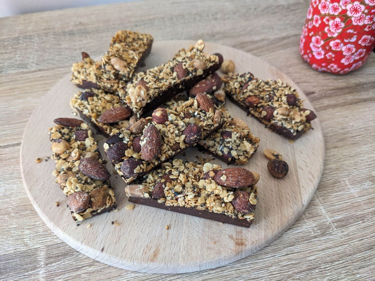 Barres choco - cacahuètes