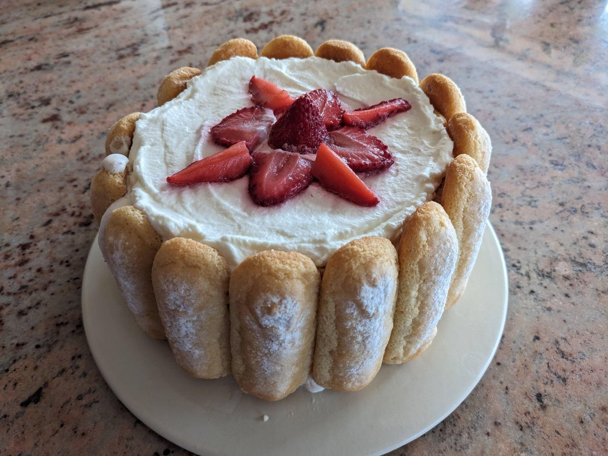 Charlotte aux fraises et mascarpone