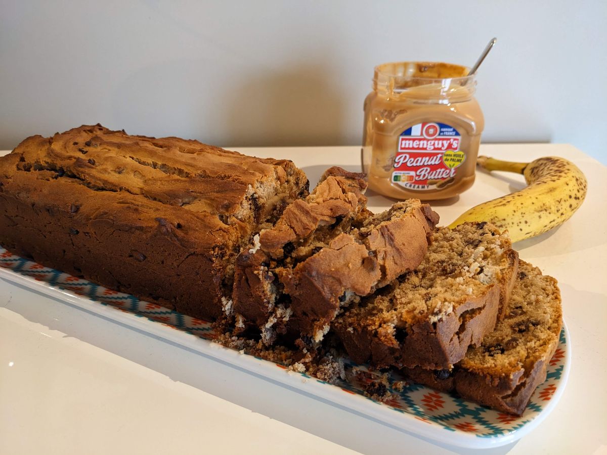 Cake banane - beurre de cacahuètes