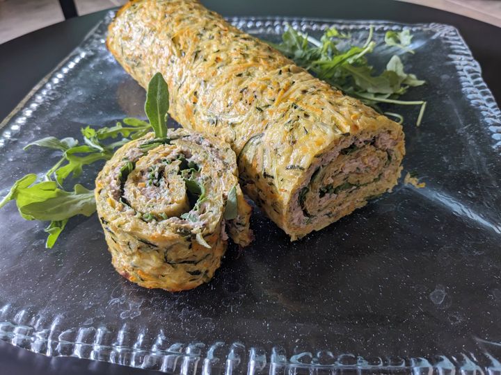 Roulé de légumes râpés